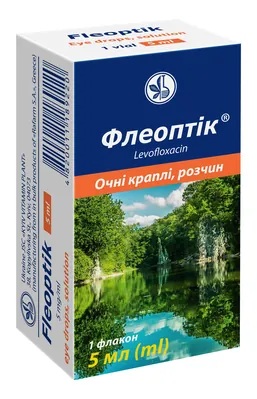 ФЛЕОПТІК® краплі очні, р-н 5 мг/мл по 5 мл у флак. поліет.